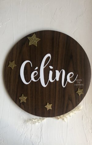 Wooden Wall Name Plate
