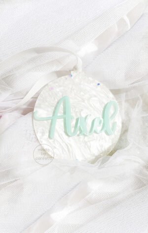 Mother of pearl christmas ornament