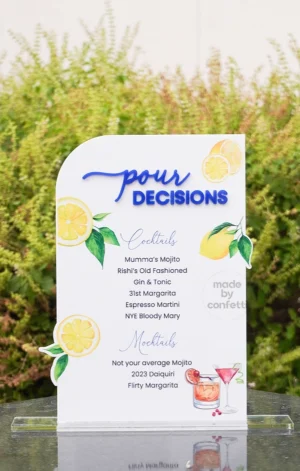 Bar Menu Design | Party Elements