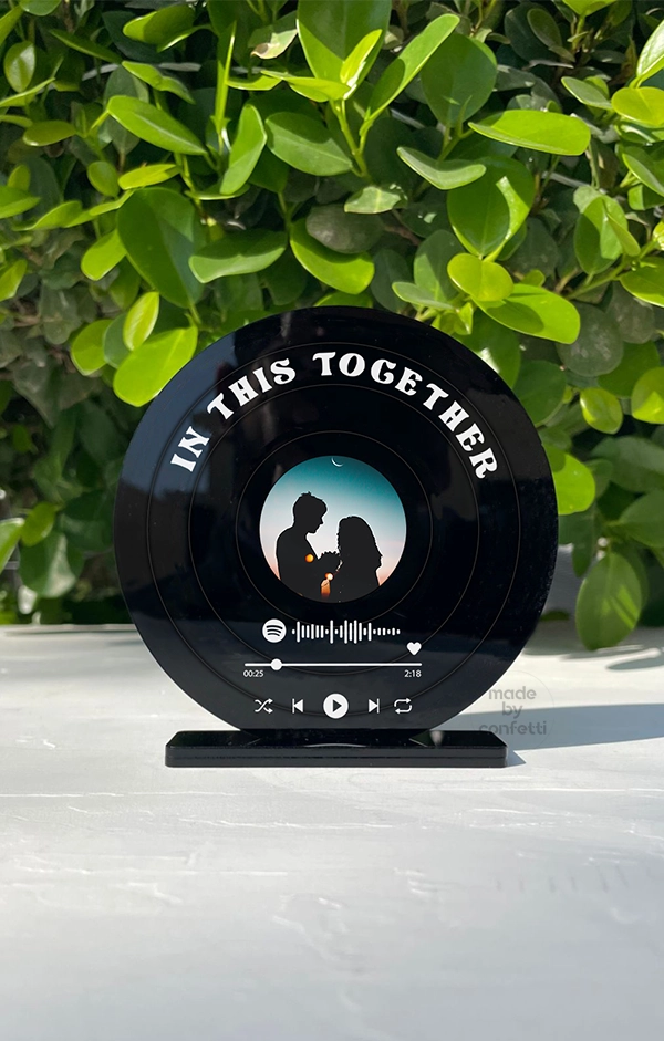 Valentines day item - vinyl record disc