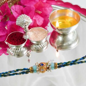 Peacock and Pearl Rakhi